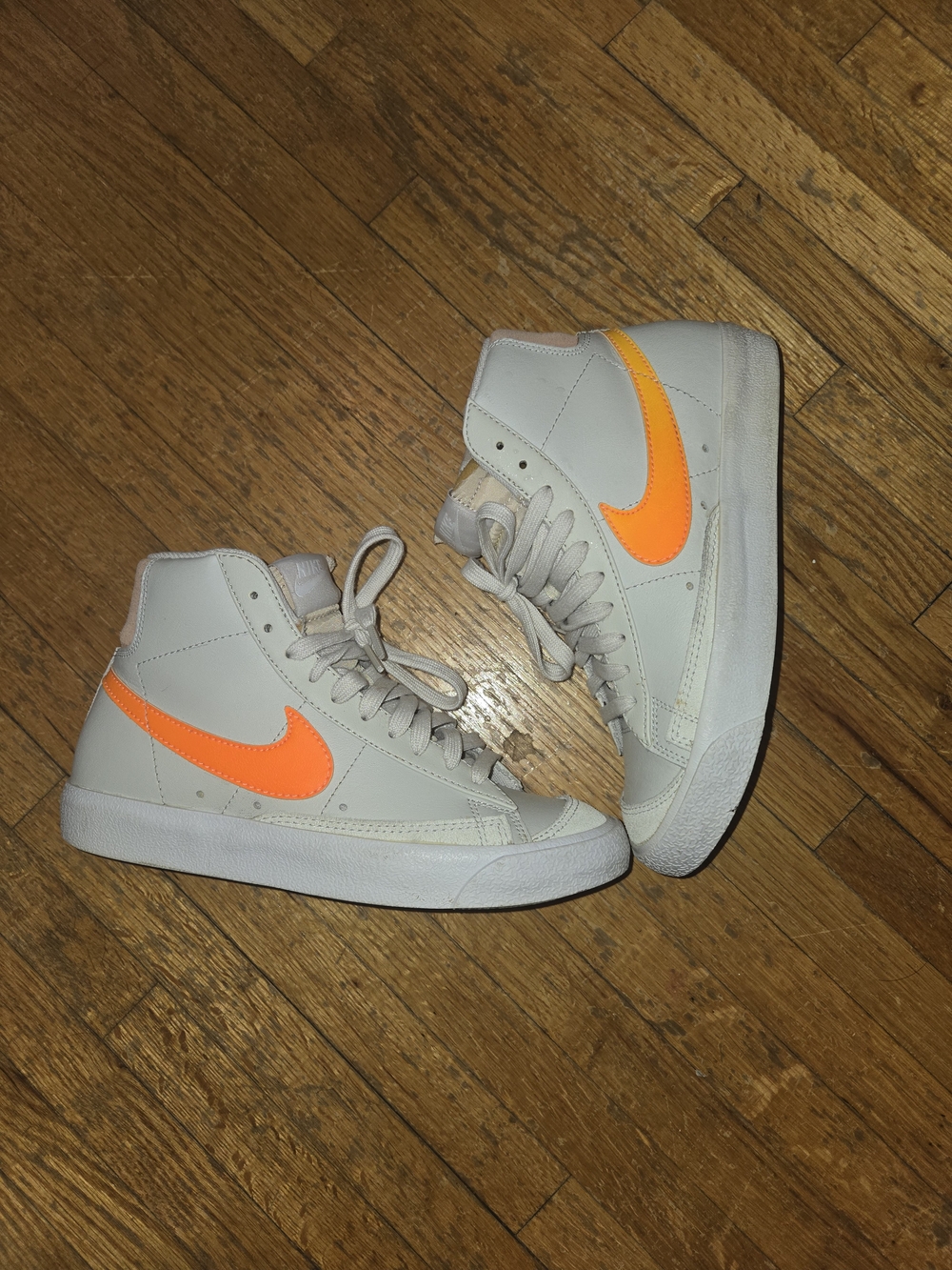 Nike Blazer Mid with Neon Orange Swoosh